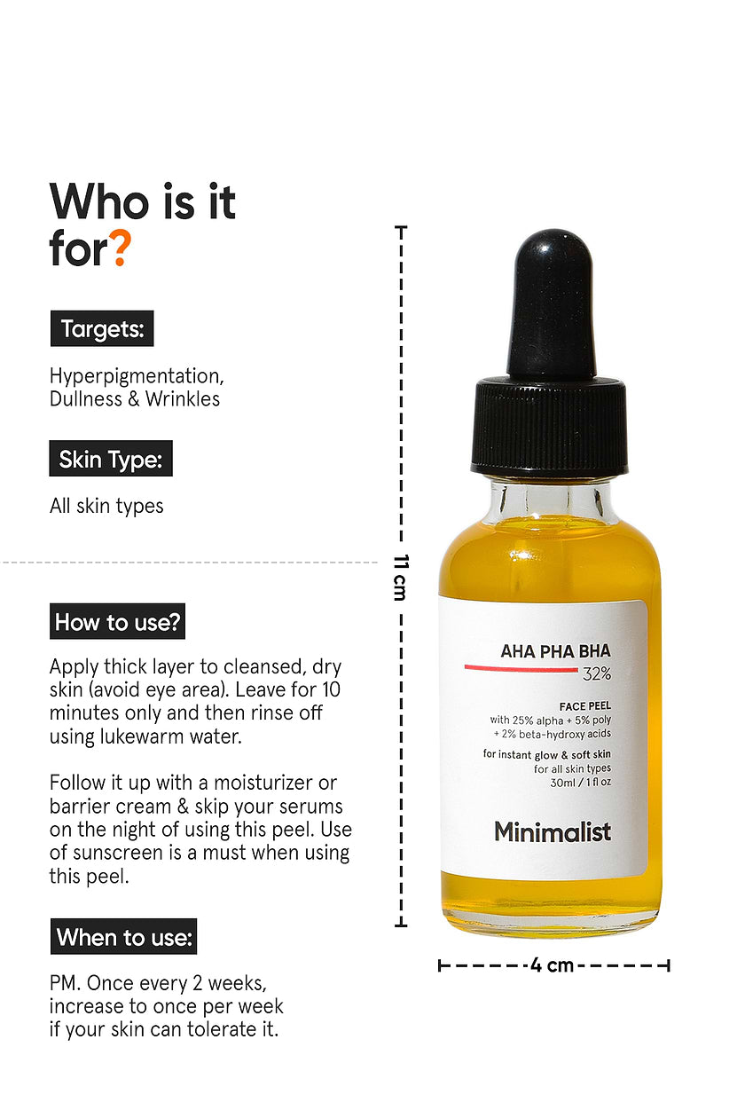 Minimalist AHA PHA BHA 32% Face Peel 30ML