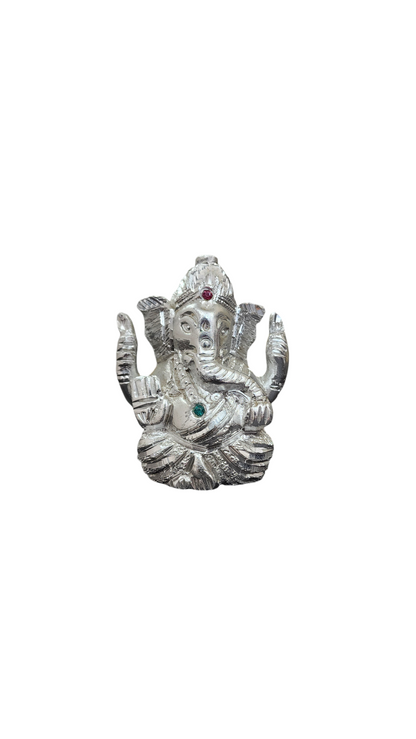 White Metal Shree Ganesh Murti