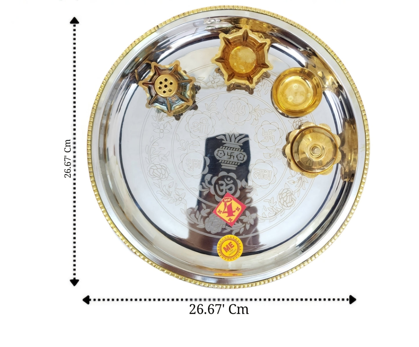 Dhevu Stainless Steel Pooja thali set