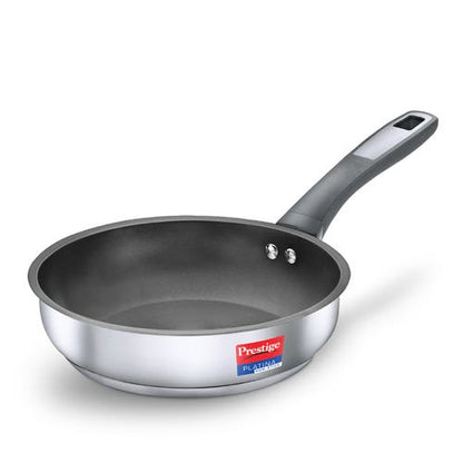 Prestige Platina Non-stick Stainless Steel Unique Impact Forged Bottom Fry Pan, Silver (36224)