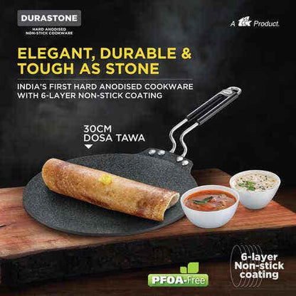 Prestige Durastone Hard Anodised Non-Stick Cookware Dosa Tawa 30cm (38150)