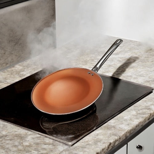 Prestige Cuprus Aluminium Gas and Induction Compatible Non-Stick Tawa, (Copper)