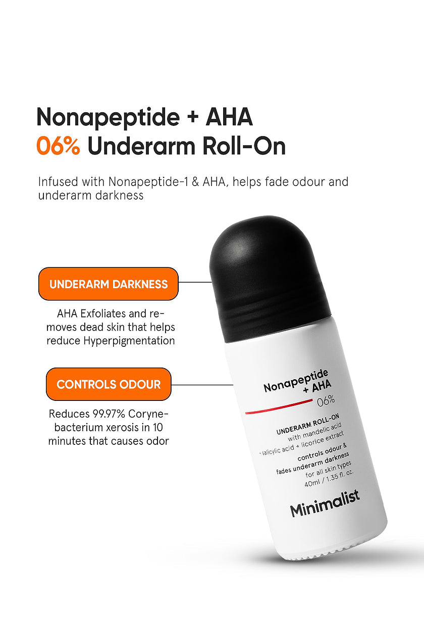 Minimalist Nonapeptide + AHA 6% Underarm Roll-On