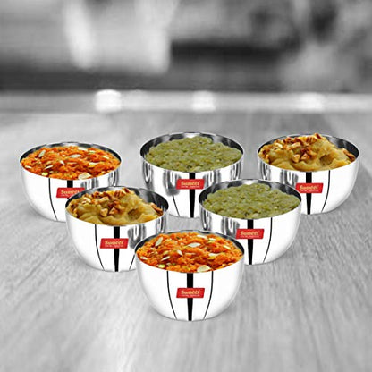 Sumeet Stainless Steel Akwati Bowl Set 6 pcs