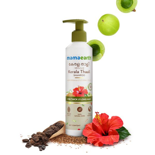 Mamaearth Mamaearth Kerala Thaali Shampoo with the Power of 12 Herbs for Thick & Long Hair - 250 ml