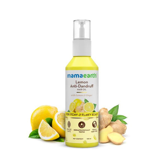 Mamaearth Lemon Anti-Dandruff Hair Oil with Lemon & Ginger for Dandruff & Itch-Free Scalp - 100 ml