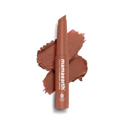 Mamaearth Moisture Matte Longstay Mini Lipstick- 0.7 g | Cinnamon Nude