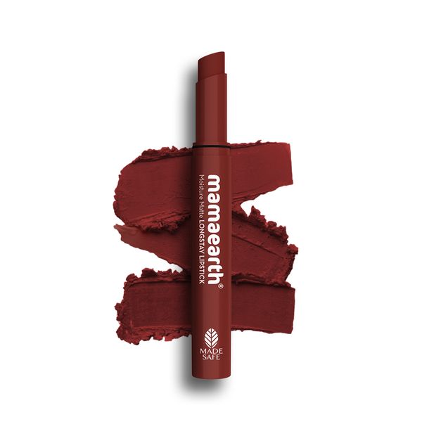 Mamaearth Moisture Matte Longstay Lipstick - 2g | hazelnut brown