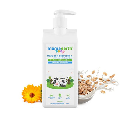 Mamaearth Milky Soft Body Lotion for Babies with Oats, Milk and Calendula - 400ml