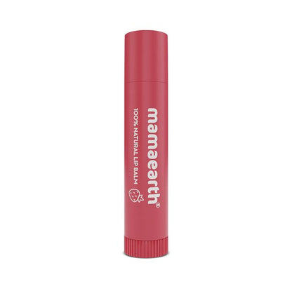 Mamaearth Nourishing Tinted 100% Natural Lip Balm with Vitamin E and Strawberry for Dry & Chapped Lips - 4 g