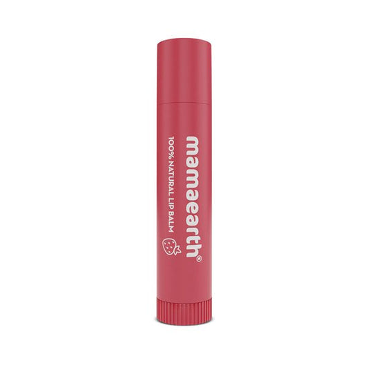 Mamaearth Nourishing Tinted 100% Natural Lip Balm with Vitamin E and Strawberry for Dry & Chapped Lips - 4 g