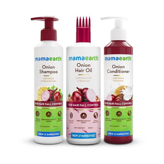 Mamaearth Hair Fall Reduction Combo - 250ml + 250ml + 250ml