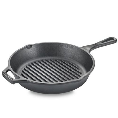 Prestige Cast Iron Scratch Resistant Gas and Induction Compatible Grill Pan, (30560)