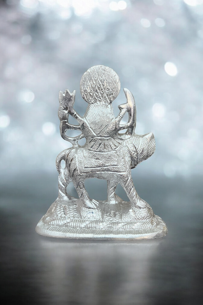 Maa Durga White Metal Murti