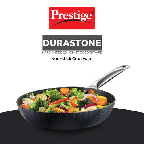 Prestige Durastone Hard Anodised 6 Layer Non-Stick Fry Pan, (Black)