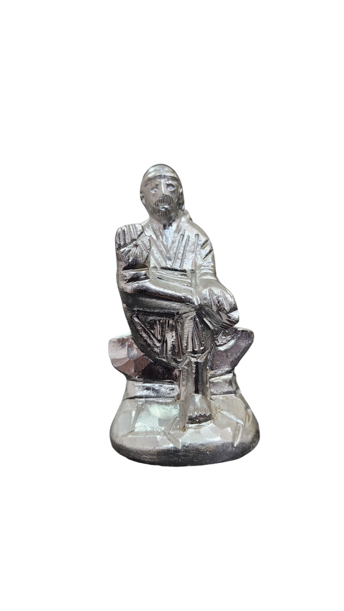 White Metal Sai baba Idol