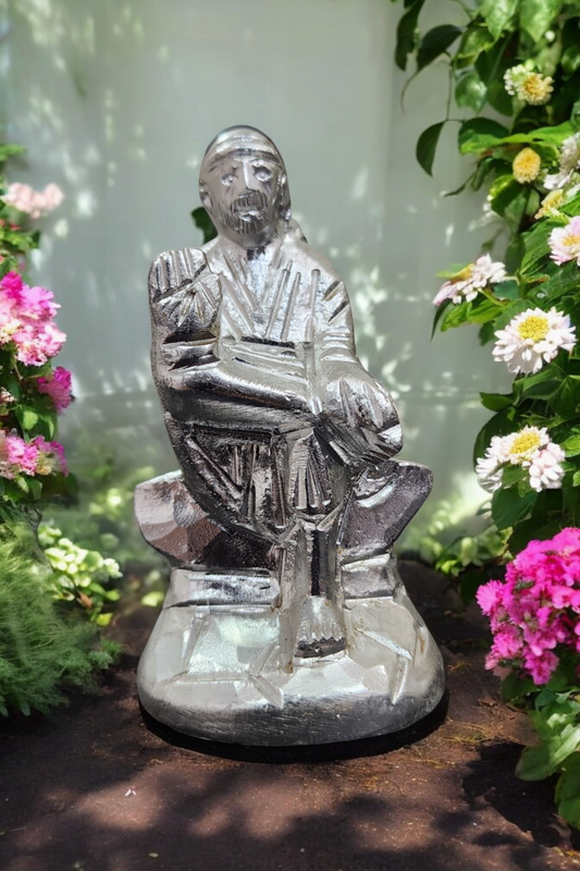 White Metal Sai baba Idol