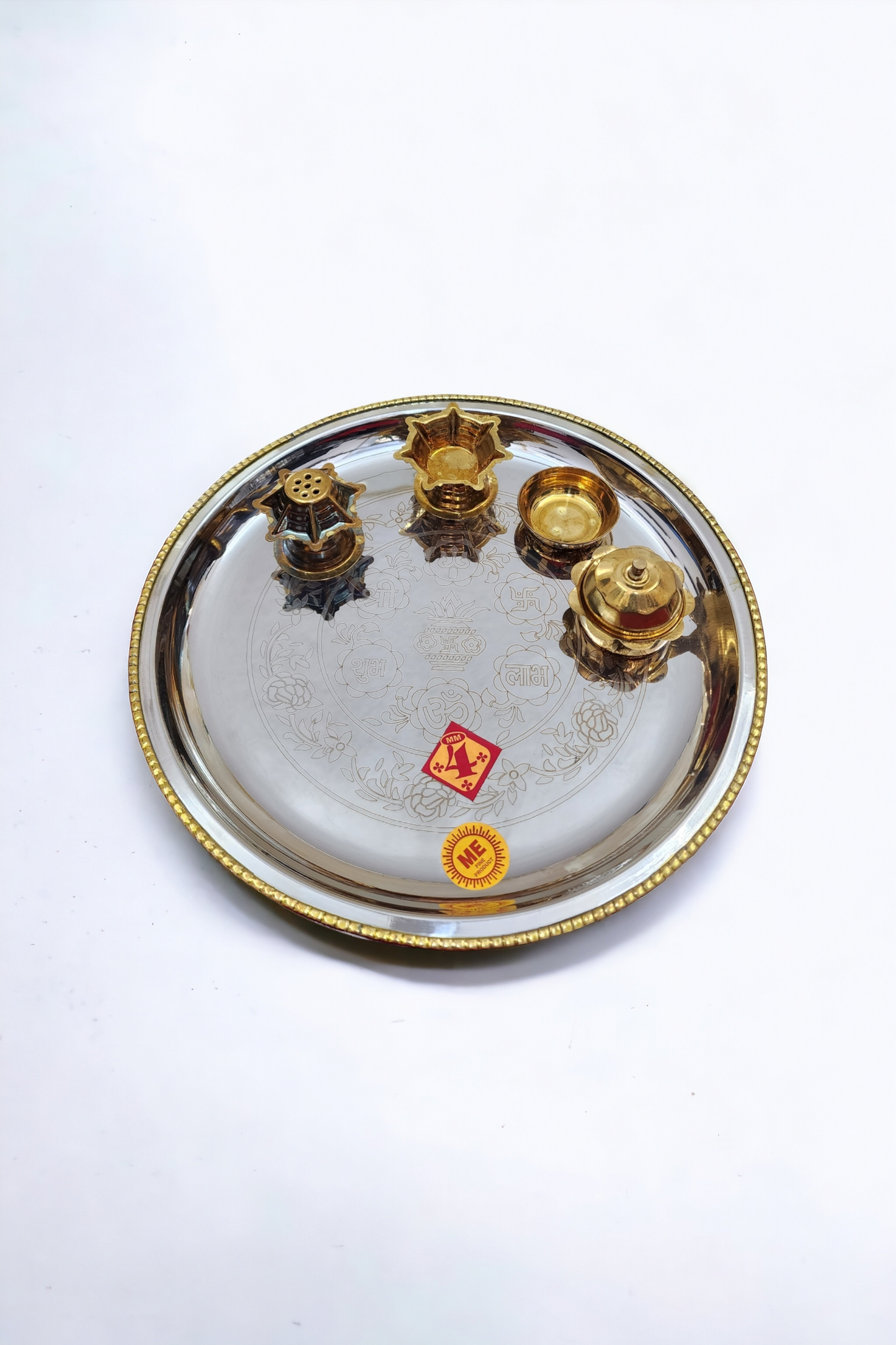 Dhevu Stainless Steel Pooja thali set