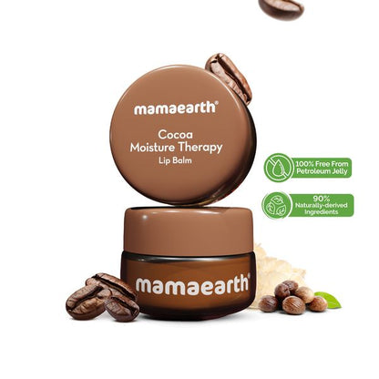 Mamaearth Cocoa Moisture Therapy Lip Balm with Cocoa Butter & Coffee for Dry & Chapped Lips 15 g