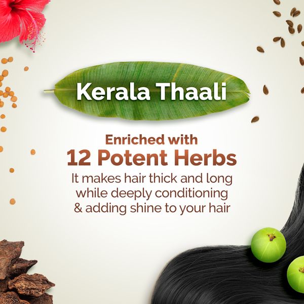 Mamaearth Kerala Thaali Pre-Shampoo Hair Mask with Power of 12 Herbs for Thick & Long Hair - 200 g