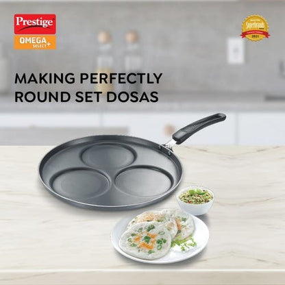 Prestige Omega Select Plus 3-Layer Metal Spoon-friendly Set Dosa Tawa (30883)