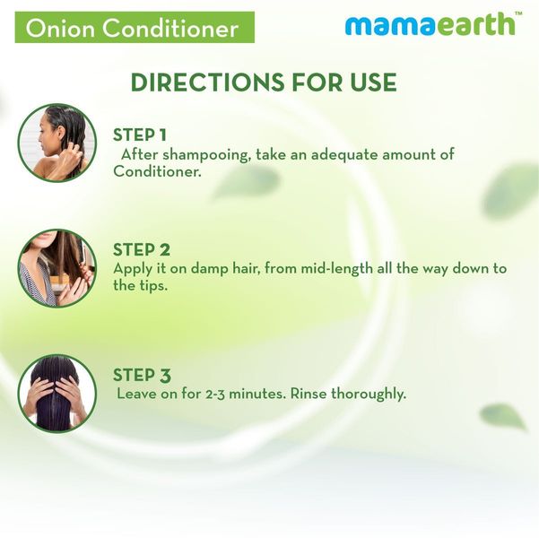 Mamaearth Hair Regrowth Combo : Onion Shampoo, 250ml and Onion Conditioner, 250ml