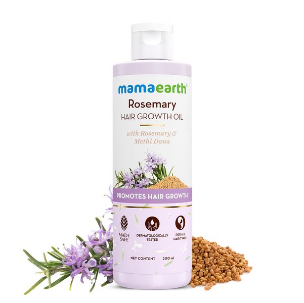 Mamaearth Rosemary Hair Growth Oil with Rosemary & Methi Dana for Promoting Hair Growth - 200 ml