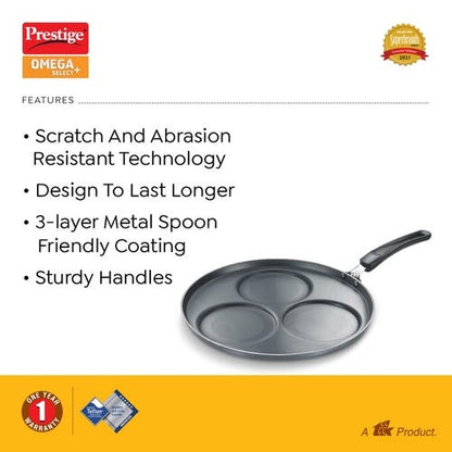 Prestige Omega Select Plus 3-Layer Metal Spoon-friendly Set Dosa Tawa (30883)