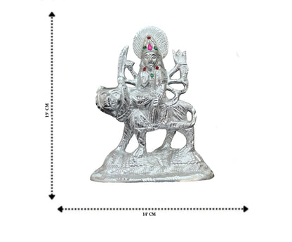 Maa Durga White Metal Murti