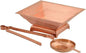 Dhevu Cooper Havan Kund Set with Stand, Aachmani Spoon, Small Plate & Chimta for Yagya, Hawan & Pooja Purpose, Religious & Spiritual Item