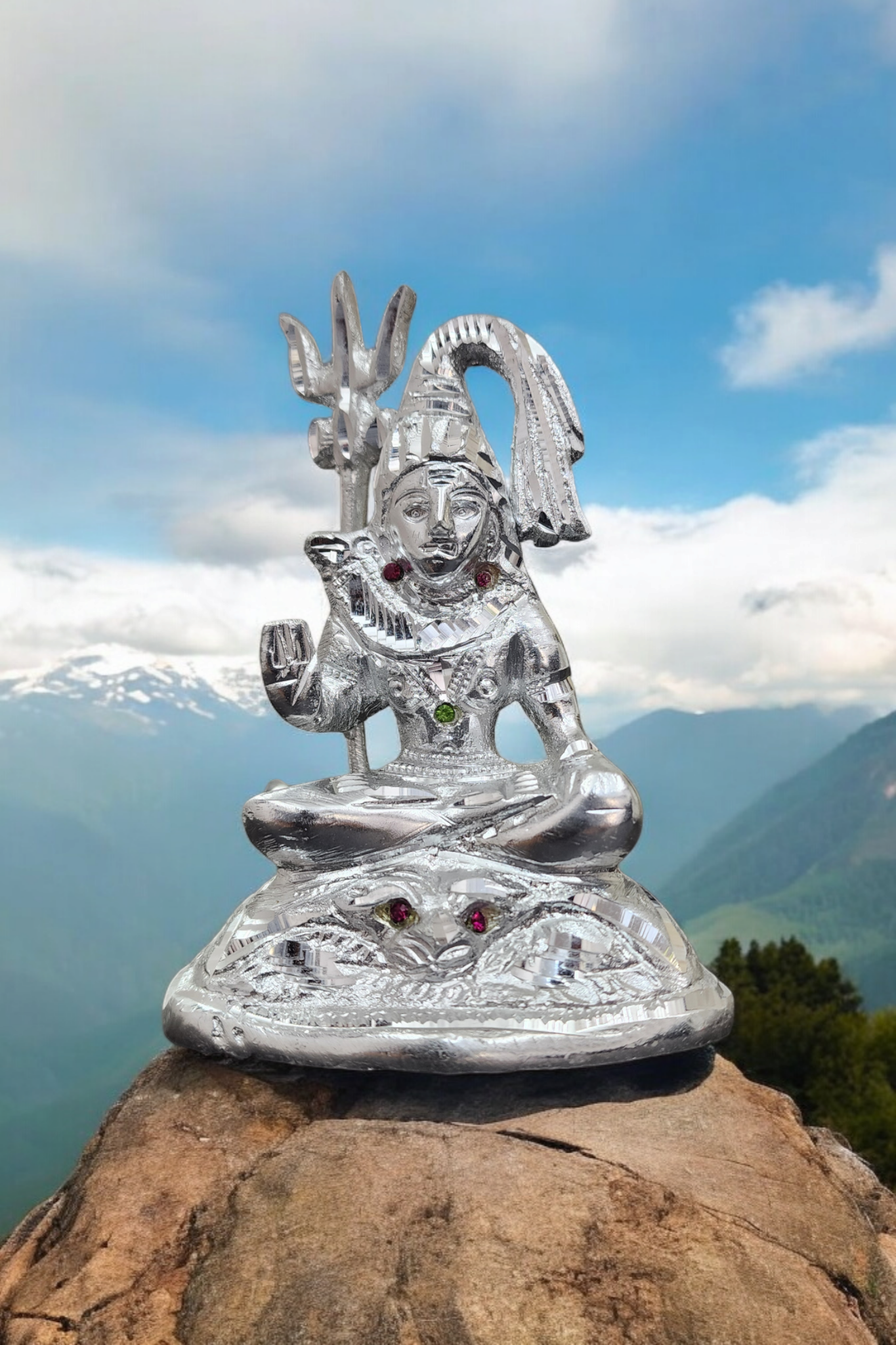 White Metal Lord Shiva Murti