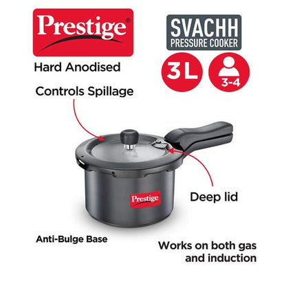 Prestige Svachh Hard Anodised Spillage Control Pressure Cooker (20223)