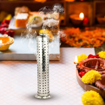 Dhevu Stainless Steel Incense Stick Holder With Ash Catcher