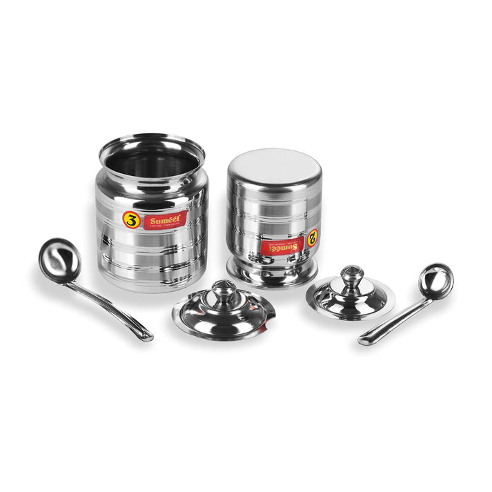 Sumeet Stainless Steel Oil and Ghee Pot Set - 350ML 500ML