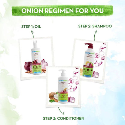 Mamaearth Onion Healthy Hair Kit - 250 ml + 650 ml + 400 ml