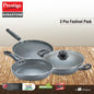 PRESTIGE OMEGA GREY GRANITE ALUMINIUM NON-STICK COOKWARE 3 PCS FESTIVAL PACK (38103)