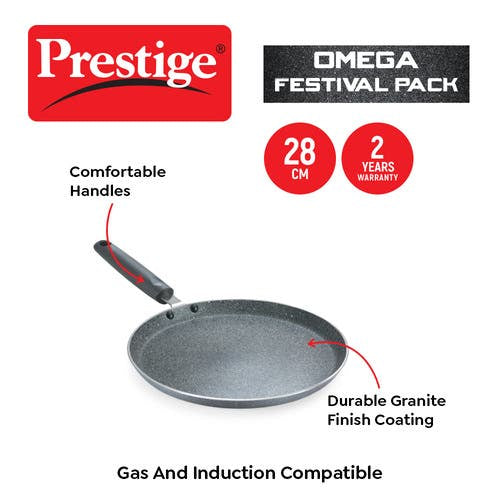 PRESTIGE OMEGA GREY GRANITE ALUMINIUM NON-STICK COOKWARE 3 PCS FESTIVAL PACK (38103)