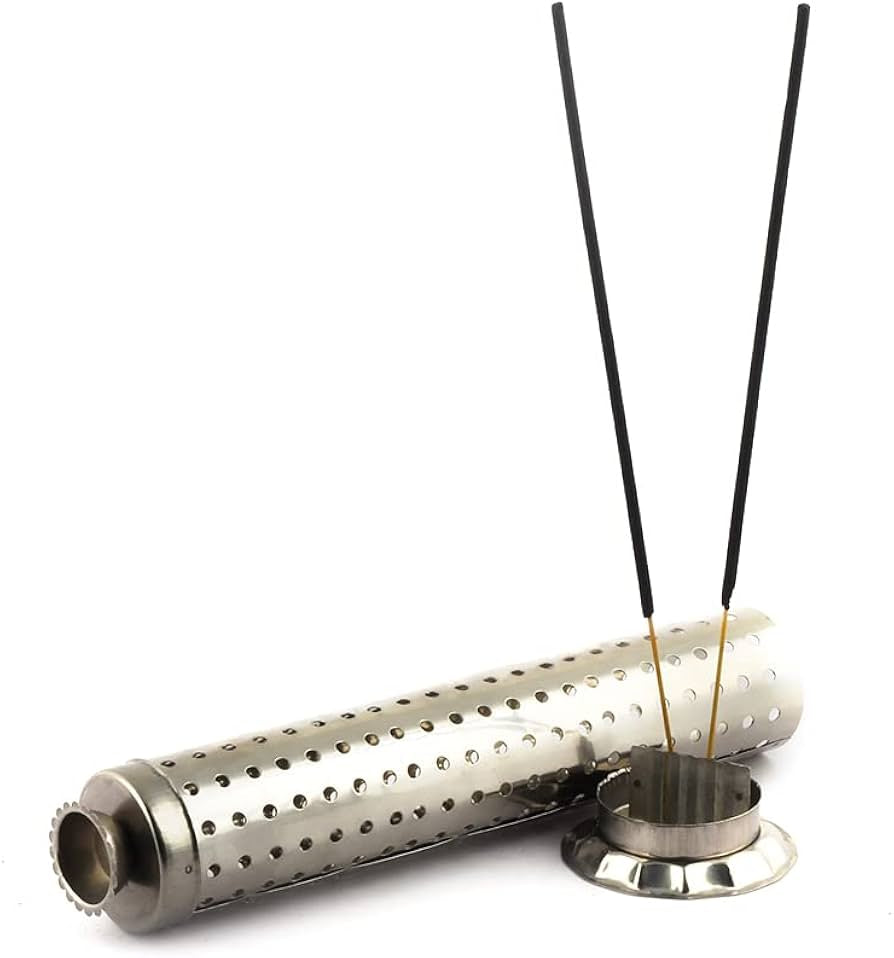 Dhevu Stainless Steel Incense Stick Holder With Ash Catcher