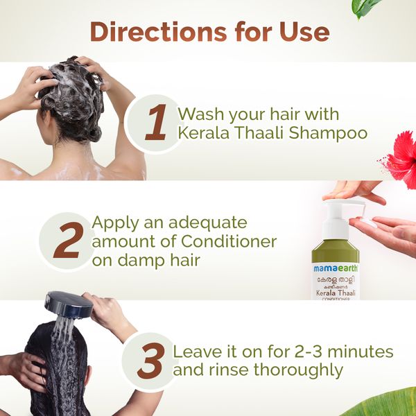 Mamaearth Kerala Thaali Conditioner with Hibiscus, Amla, Reetha and Methi Dana for Smooth, Thick & Long Hair - 250 ml