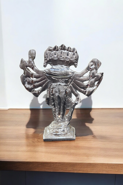 Panchmukhi Hanuman Murti White Metal