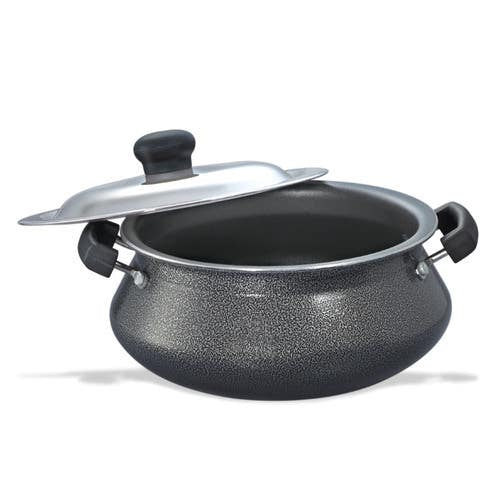 Prestige Omega Select Plus Teflon Non-stick Coated Handi with Stainless Steel Lid and Scrubber for Non-Stick Cookware, (30733)