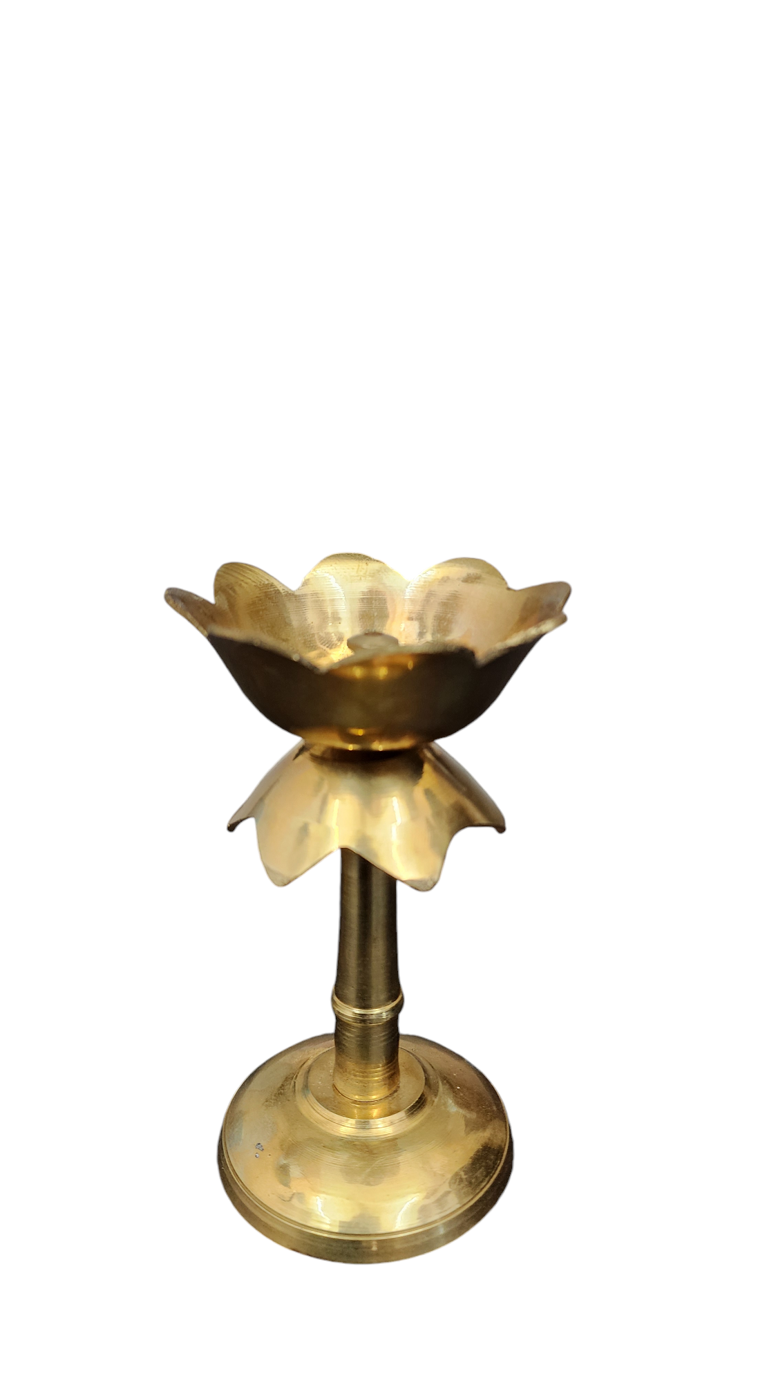 Dhevu Brass Lotus Design Diya