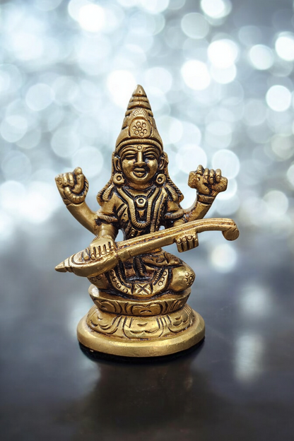 Dhevu Brass Maa Saraswati Idol