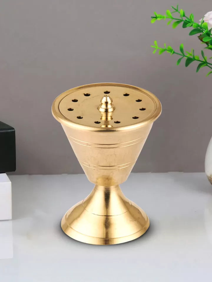 Dhevu Brass Damru Incense Stick Holder