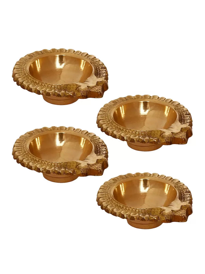 Dhevu Set Of 4 Brass Diya