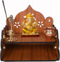 Engineered Wood Hand Crafted Carved Pattern Home Temple for Idols Temple for Home and Office