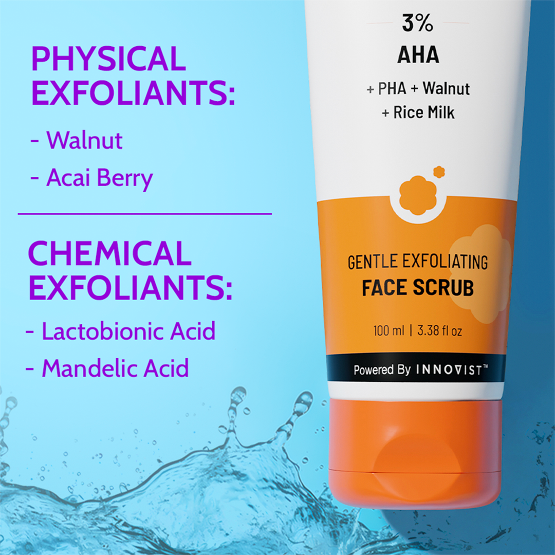 Chemist At Play Gentle Exfoliating Face Scrub for Clear & Glowing Skin-100ml