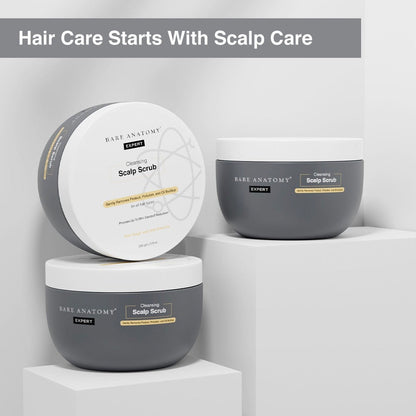 Bare Anatomy Scalp Exfoliating Scrub, Anti-Dandruff Shampoo & Mask