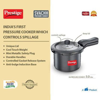 Prestige Svachh Hard Anodised Spillage Control Pressure Cooker (20223)