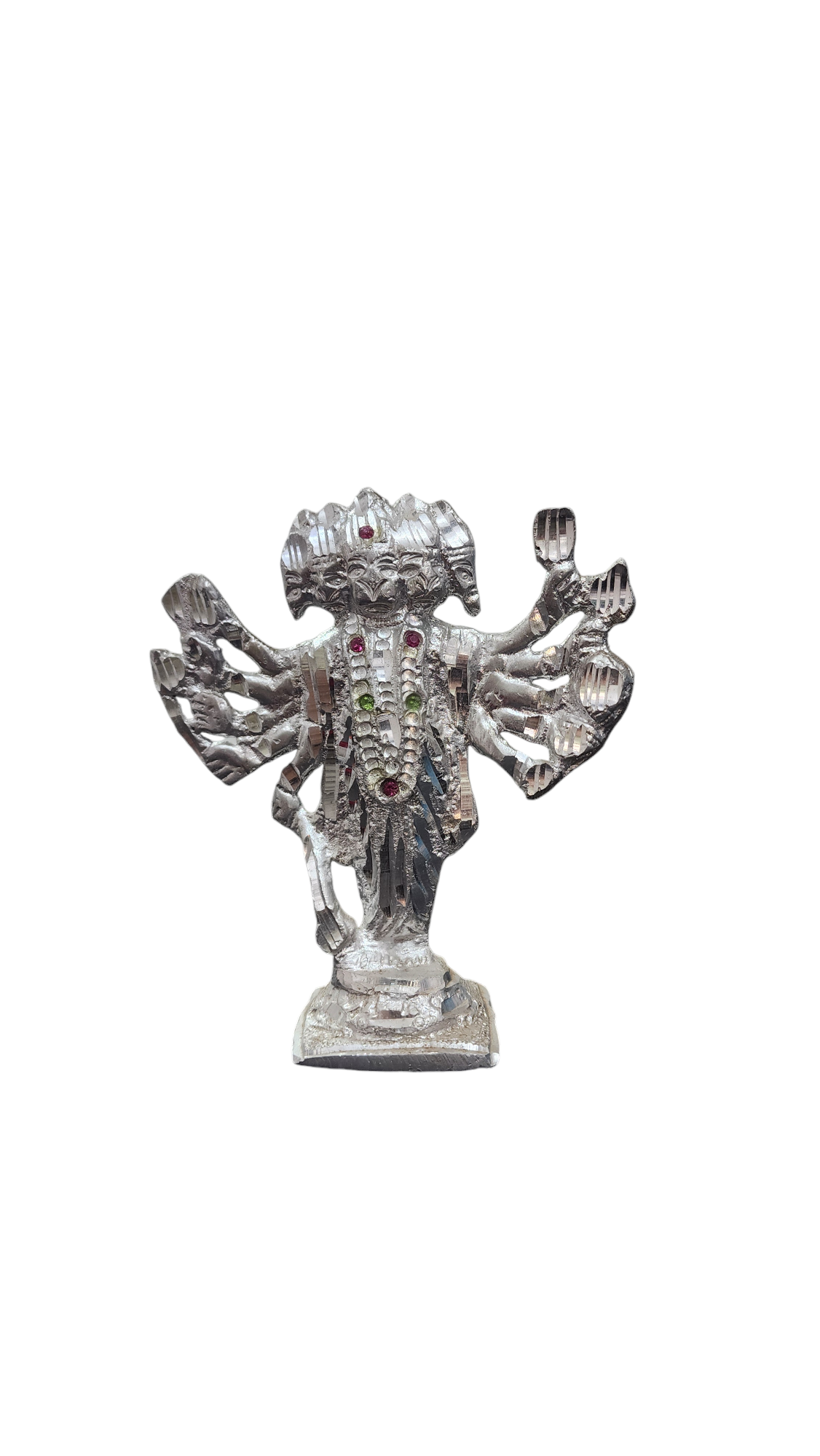 Panchmukhi Hanuman Murti White Metal